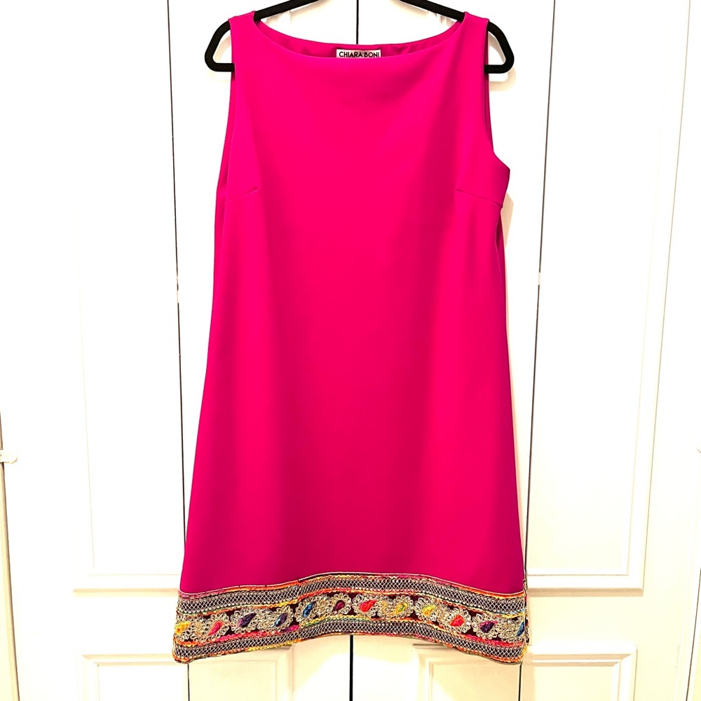Chiara Boni Pink Sequin Embellished Mini Dress
